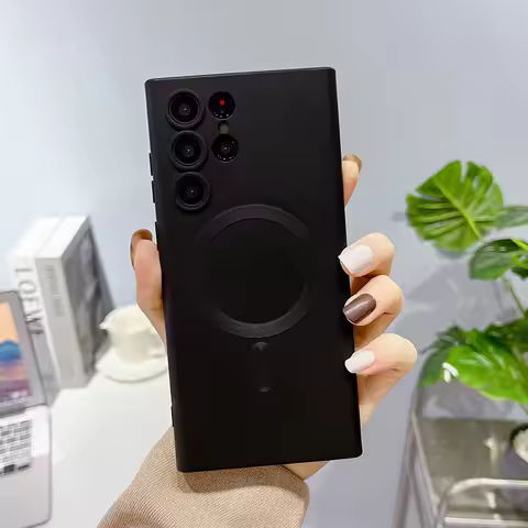 Matte Armor Case For Samsung S25 S24 S23 S22 S21 S20 Ultra S21 S20 FE Magnetic Case For Samsung Note