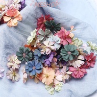 MESHOPMY 50PCS Artificial Daisy Flower Head Scrapbooking 4.5CM DIY Accessories Home Decor