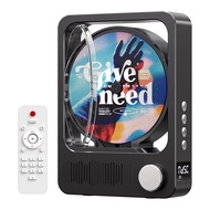 Desktop CD Player Bluetooth 5.3 CD Player Speaker HiFi Stereo Sound Player with Remote Control and L