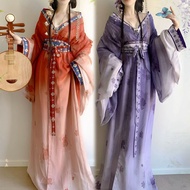 壹拾柒汉服女【大乔小乔】cos袍直据交领印花仙气秋冬款j