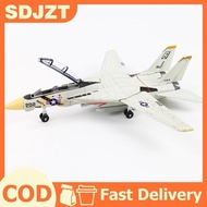 [SDJZT] 1:72 F-14 Tomcat Fighter Jet Model White Black ABS Plastic 10.24inch Detailed Food Packaging