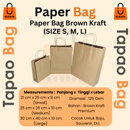 Paper Bag Brown Craft 125 Gsm Shopping Paper Bag - Pcs