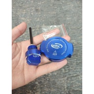 Blue needle oil cap + radiator cap package