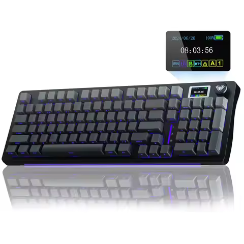 AULA S98pro Wireless Mechanical Keyboard Gasket Hot-swap Gaming Keyboard with Mini TFT Color Screen 