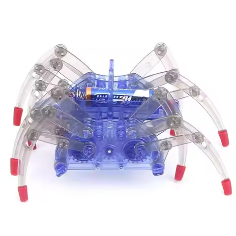 Educational Robotic Spider No Soldering Required Battery Operated Electric Robot Spider Movable Legs