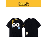 เสื้อยืดแขนสั้น คอกลม ทรงหลวม พิมพ์ลายการ์ตูน Bkmk แนวสตรีท แฟชั่นฤดูร้อน สําหรับผู้ชาย