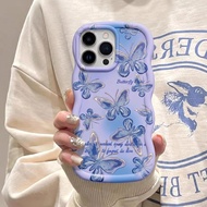 Wavy Butterfly Casing For Samsung Galaxy S26 S25 Plus Ultra M/F/A26 Silicone Protective Case Cover