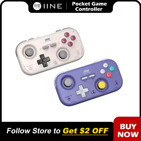 IINE Pocket Retro Game Controller,1000Hz Recessed Stick, Hall Effect Joysticks,Portable Mini Gamepad