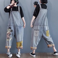 55-100kg Plus Size Mickey Disney Long Pants Jumpsuit