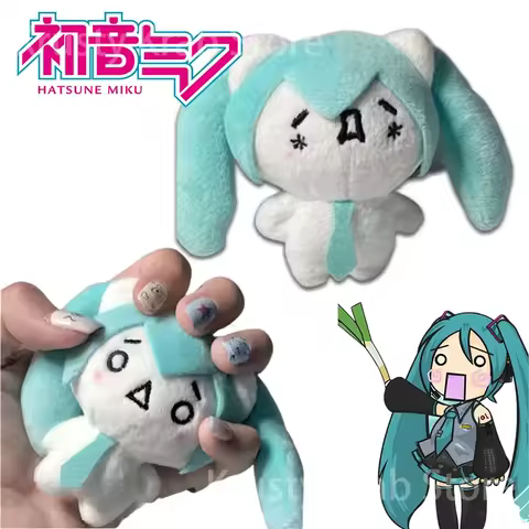 Hatsune Miku Anime Plush Keychain Kawaii 9cm Plush Backpack Charm Miku Cute Virtual Singer Bag Acces