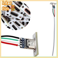 [InterfunS] Type-C Ja 4 P Welding Wire Female DIY Connector Straight For Mobile Phone Charging Port 