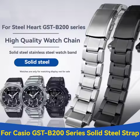 High Quality Soid Steel Wristband for Casio G-SHOCK Series GST-B200 GST B200 Bracelet Stainless Stee