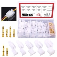 Hilitchi 580 Pieces 2.8 mm 2 3 4 6 9 Pin Car Electrical Wire Connector Pin Header Crimp