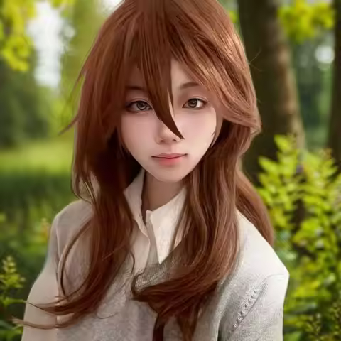 New Horimiya Cosplay Wig for Hori Kyouko, Medium Long Wavy Full Wig Anime Synthetic Hair