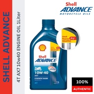 Original 550050925 SHELL ADVANCE 4T AX7 10w40 ENGINE OIL 1Liter