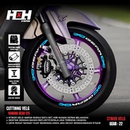 Yamaha GEAR 125 Ultima Rim Cutting Sticker Rim Trim Accessories Variation Rim Sticker 22