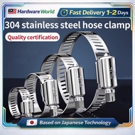 JAPAN TECHNOLOGY 304 Stainless Steel Hose Clamp Adjustable Pipe Clamp Quality Certification Jubilee 