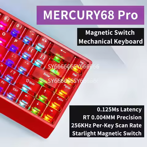 Mechanical Gaming Keyboard For Mercury68 Pro Wired Magnetic Switch Zero Dead Zone Hot Swap RGB 0.001