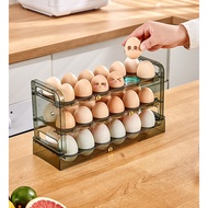 Egg Tray 3-Tier Egg Tray with 36 Holes CHICKEGG Refrigerator Door Egg Storage Rack Plastic Container