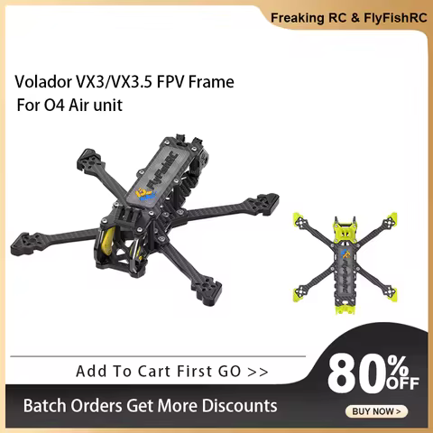 FlyFishRC Volador VX3 VX3.5 O4 FPV Frame 3inch 3.5inch Compatible with DJI O4 Air Unit For FPV RC Fr