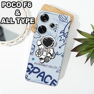 G13 - XIAOMI Case Latest F6 5Gpoco 2024 - Flexible rubber material - ASTRONAUTS MOTIF - XIAOMI silic