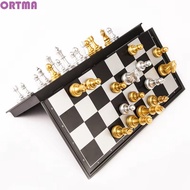 ORTMA Magnetic Chess Set, 25/32cm Chessboard Plastic International Chess, Portable Portable Folding 