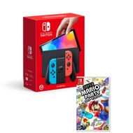 Nintendo Switch 主機 電光紅藍 (OLED版)+超級瑪利歐派對 亞版 中文版