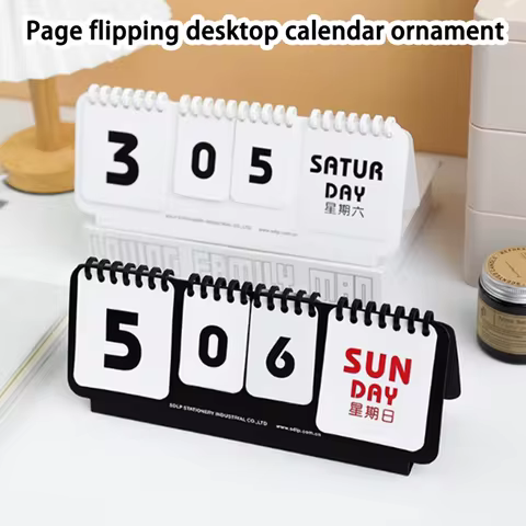 Flipping Calendar, Desk Calendar, Perpetual Calendar, Desktop Creative Calendar, Countdown