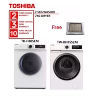 Toshiba Washer 7.5kg + Dryer 7kg Combo