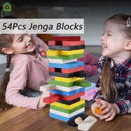 {SG} 54Pcs Jenga Block Wooden Block Stacking Tower Balance Block Game Jenga Giant Building Block Edu