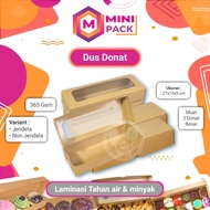 Donut Box Packaging Box Contains 3 Window Brownies 27cm Donut Cake Pie Brownies Bronis Cake 27x10x5 