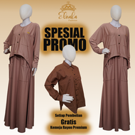 Gamis Dres Inara  Premium Mahogani Brown Elnaka 046