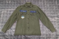 美軍公發 OG-107軍襯 / Vintage 古著 U.S AIR FORCE 胸章