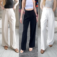 WEFT WANDER-STRAIGHT TROUSERS Mid-Rise STRAIGHT-Leg Pants Work