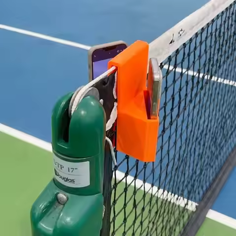 Dual Perspective Tennis Net Camera Mount Portable Clamp Secure Clip-On Tennis Camera Mount Net Mount