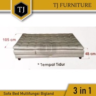 Sofabed Bigland 3 in 1 Sofa Bed Minimalis Multifungsi Sofa Tamu Kulit