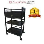 Magicboo T-112 Salon Use Multifunction 3 Tier Trolley Storage Organizer with Drawer