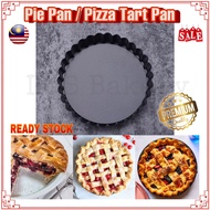 🇲🇾 D&S 3/4/5/8inch Non-Stick Pie Pan Mold Removable Bottom Circle Corrugated Pizza Tray Pizza Pan Mi