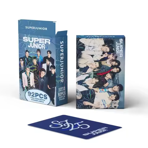 92Pcs/Set Kpop Idol SUPER JUNIOR New Series Lomo Cards LeeTeuk HeeChul HD Printd Photocards Stickers