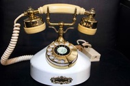 日本製 1950年 復古/古董 撥號電話 轉盤式電話機 NA500-AI-W （可調音+二種電子鈴聲）裝飾品 功能正常 超稀有  二手