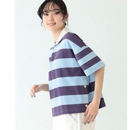 เสื้อโปโลผู้หญิงแขนสั้น BEAMS BOY สไตล์ลำลอง สีสันสดใส ทรงหลวม ปิดด้วยกระดุม ลายทาง เสื้อผ้าทำงาน คอ