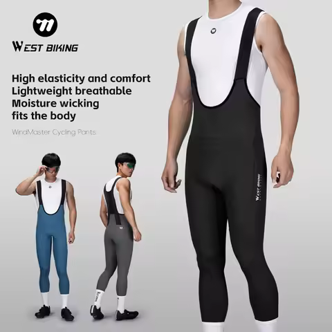 WEST BIKING Men Cycling Pants Summer Quick 5H 500KM Bib Pants 3D Gel Pad Bike Pants Breathable Buffe