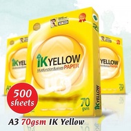 IK YELLOW A3 Paper 70GSM 500 Sheets | A3 70gsm IK Yellow Paper | Copier Paper