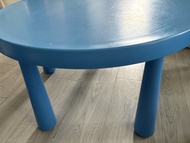 IKEA MAMMUT 兒童桌 藍色
