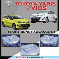 TOYOTA VIOS/TOYOTA YARIS 2019-2021 FRONT BONET BONNET ADVANCE GT STYLE -MATERIAL FIBERGLASS /CARBON 