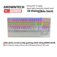 BÀN PHÍM CƠ LED CÓ DÂY GAMING GROWNTECH M105 KÈM GIÁ CHỐNG KÊ TAY THÁO RỜI LED  8 HIỆU ỨNG