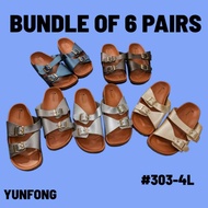 TWO STRAP LADIES SANDAL (BUNDLE OF 6 PAIRS)