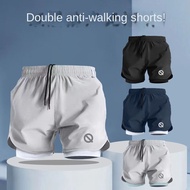 Ice Silk Quick-Dry Shorts Summer Men's Running Training Shorts Anti-Exposure with Inner Lining Fitne
