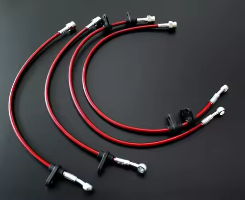 Stainless Steel Brake Line Fit Honda Civic 92-95 / Acura Integra 94-97 F & Rear Line Red Blue Black 