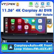 Vtopek 11.26 inch Large Screen Car Radio DVR Wireless Carplay Android Auto Multimedia GPS Navigation